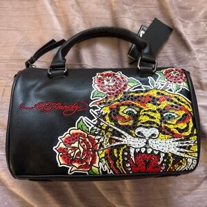 Ed Hardy Y2K Tiger & Rose Tote Bag